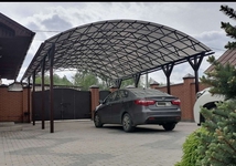 Арочный автонавес с поликарбонатом