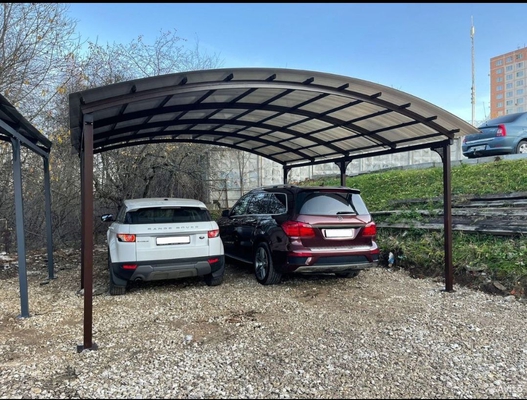 Арочный автонавес с поликарбонатом